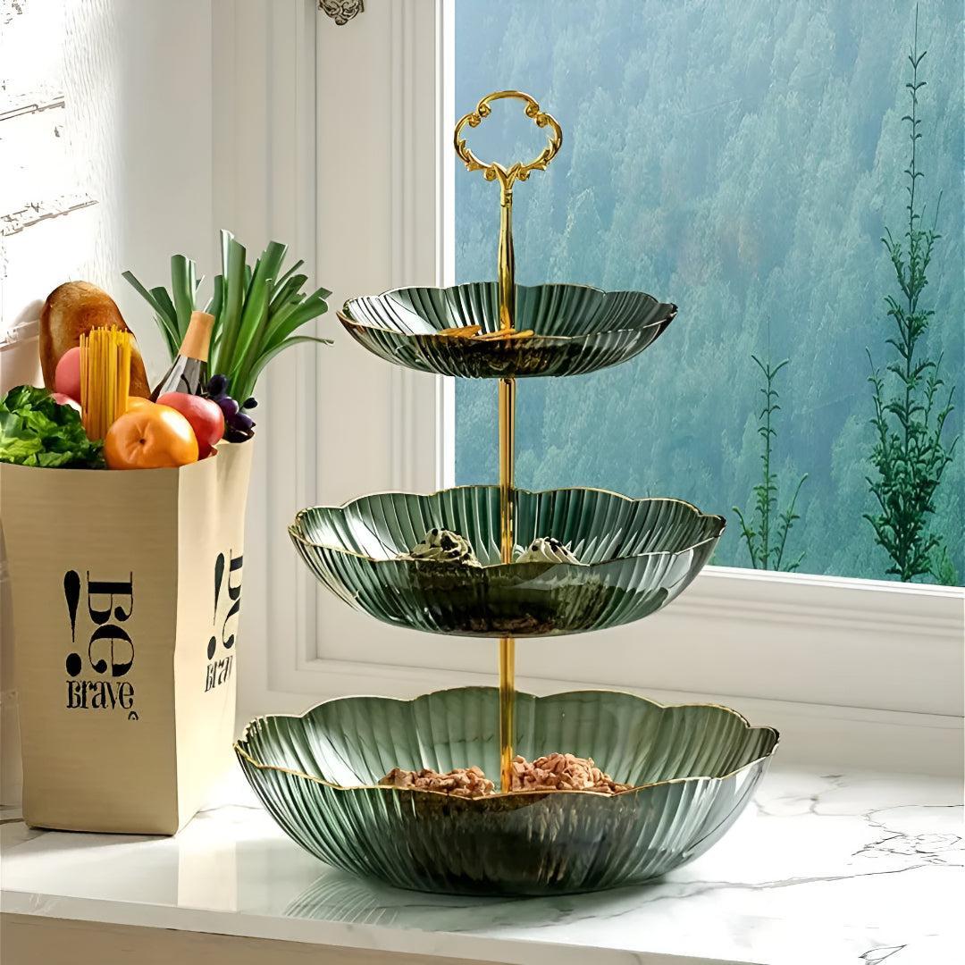 Tiered Modern Fruit Stand Organiser For Kitchen Bench