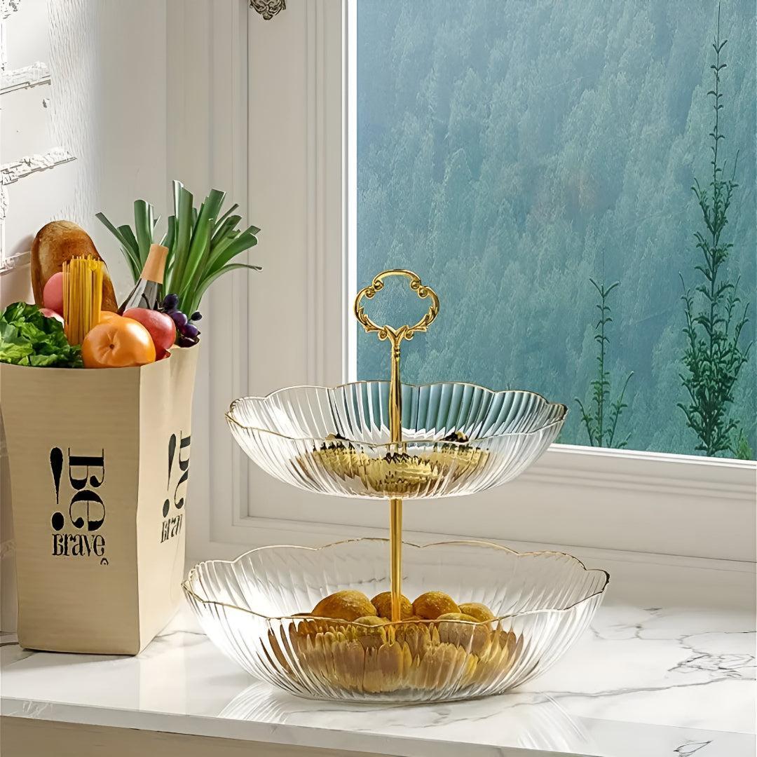 Tiered Modern Fruit Stand Organiser For Kitchen Bench