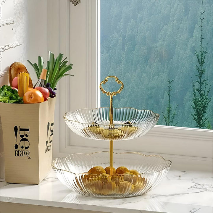 Tiered Modern Fruit Stand Organiser For Kitchen Bench
