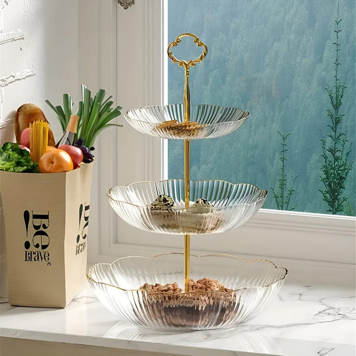Tiered Modern Fruit Stand Organiser For Kitchen Bench
