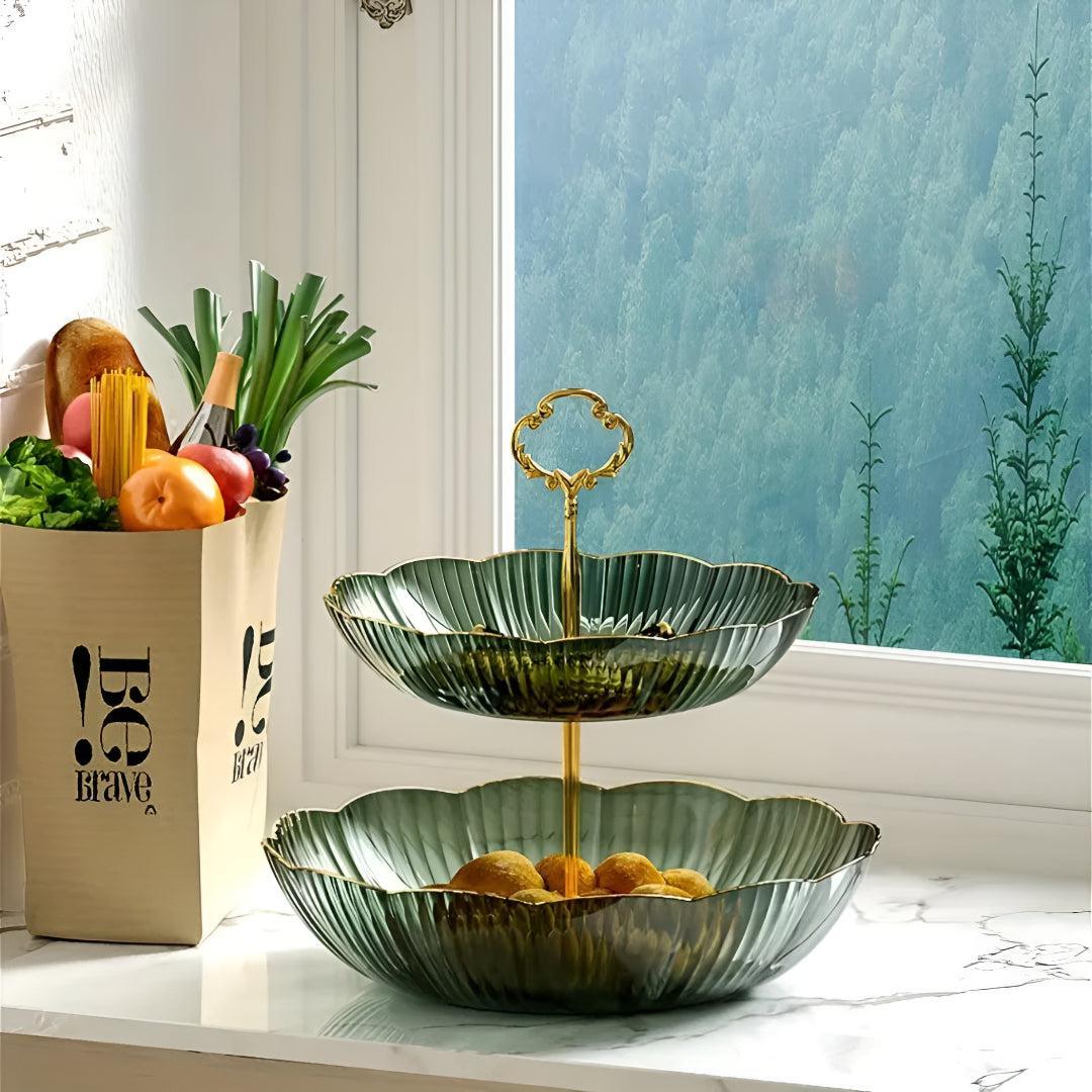 Tiered Modern Fruit Stand Organiser For Kitchen Bench