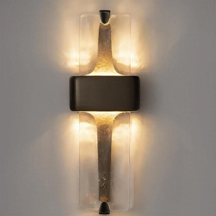 Torch Styled Wall Light with Frosted Glass Shade
