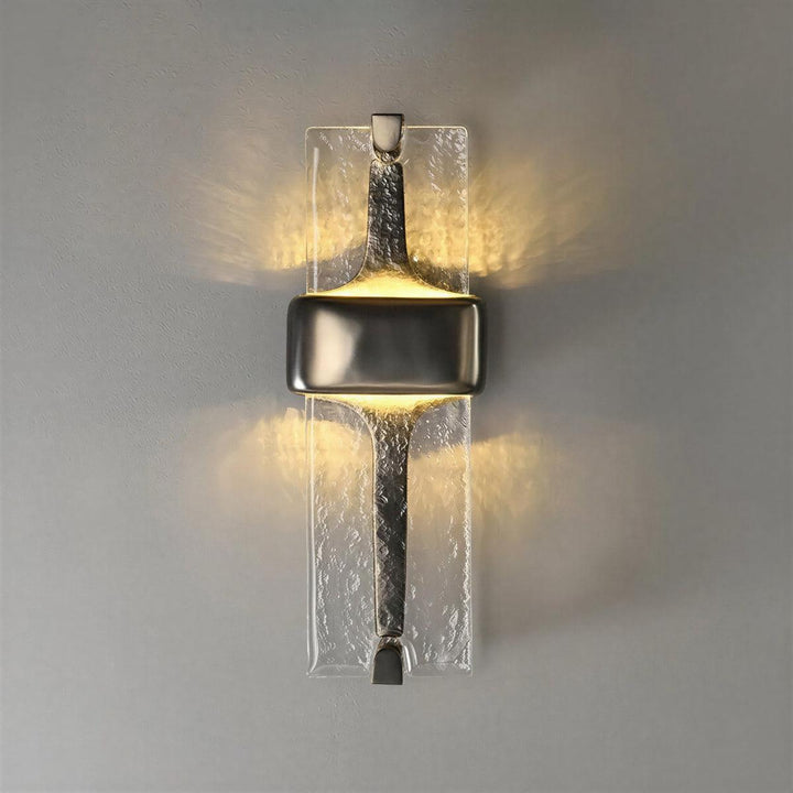 Torch Styled Wall Light with Frosted Glass Shade