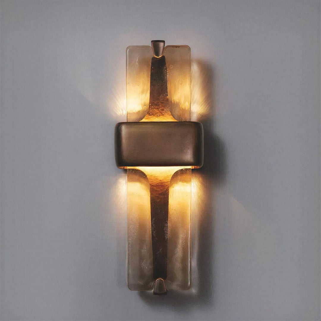 Torch Styled Wall Light with Frosted Glass Shade