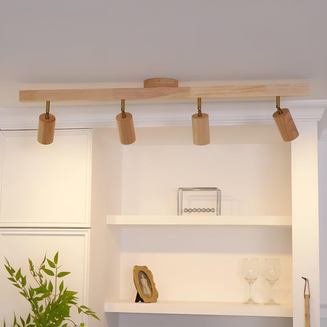 Track Ceiling Light With Adjustable Rotatable Spotlight Heads