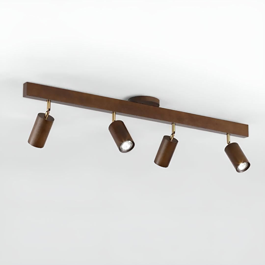 Track Ceiling Light With Adjustable Rotatable Spotlight Heads