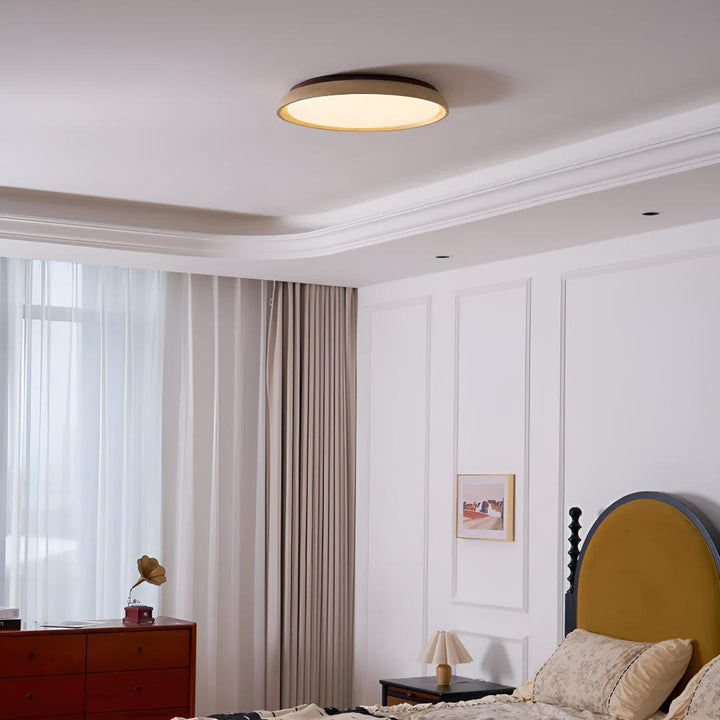 Travertine Flush Mount Ceiling Light Fixture For Modern Home Lighting