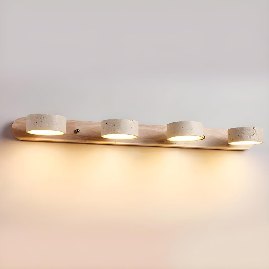 Travertine Linear Wall Light With Natural Textured Design