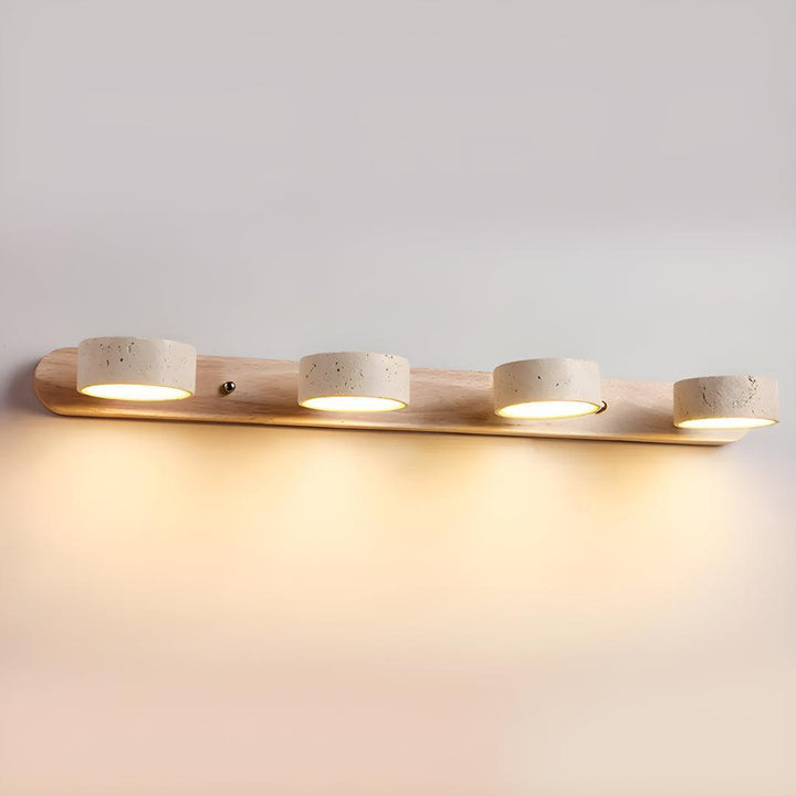 Travertine Linear Wall Light With Natural Textured Design