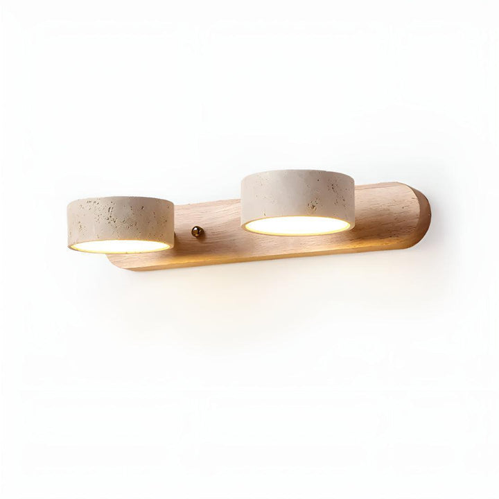 Travertine Linear Wall Light With Natural Textured Design