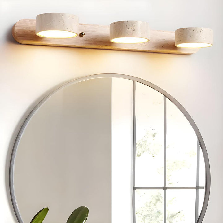 Travertine Linear Wall Light With Natural Textured Design