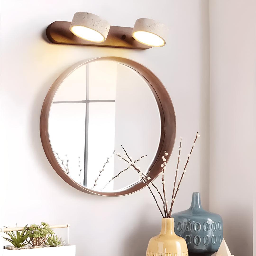 Travertine Linear Wall Light With Natural Textured Design