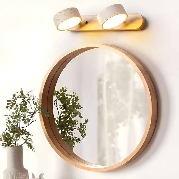 Travertine Linear Wall Light With Natural Textured Design