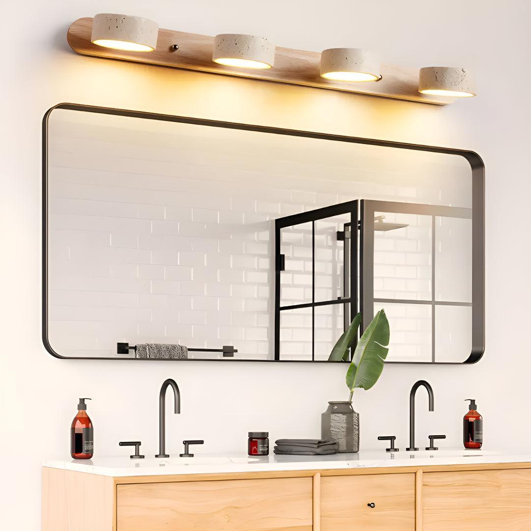 Travertine Linear Wall Light With Natural Textured Design