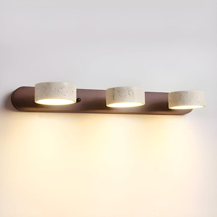 Travertine Linear Wall Light With Natural Textured Design