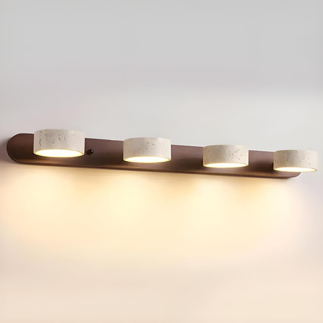 Travertine Linear Wall Light With Natural Textured Design