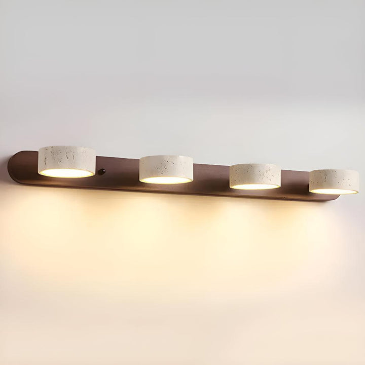 Travertine Linear Wall Light With Natural Textured Design
