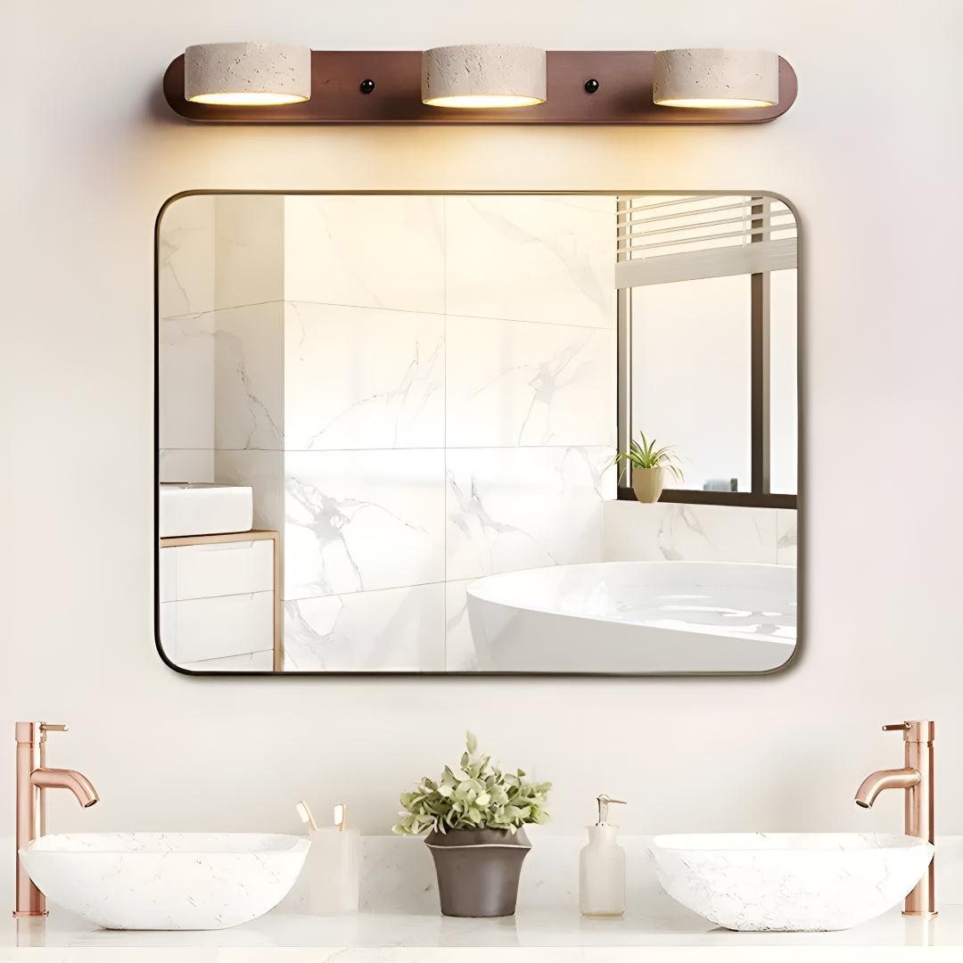 Travertine Linear Wall Light With Natural Textured Design