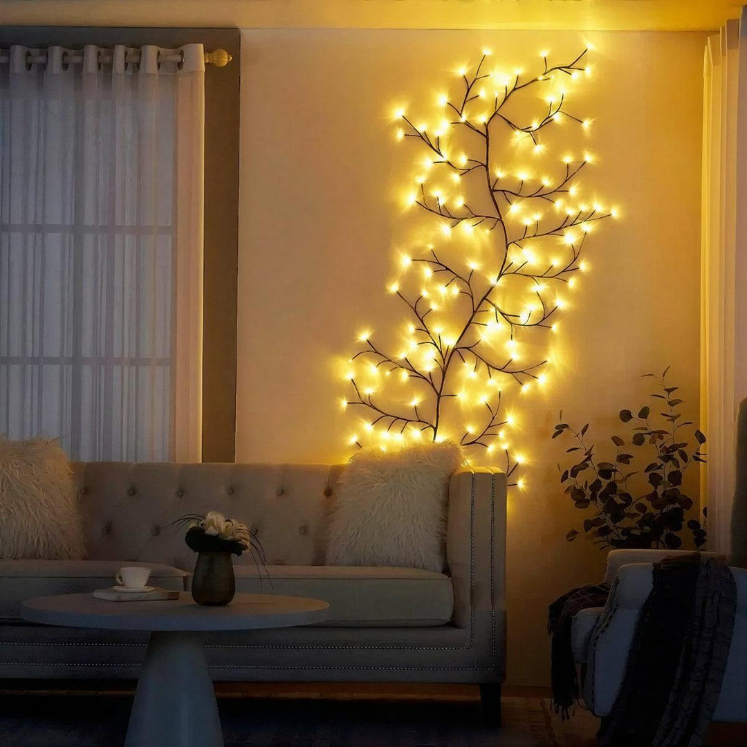 Tree Branch Vine Wall Light With Warm Glow For Home Decoration