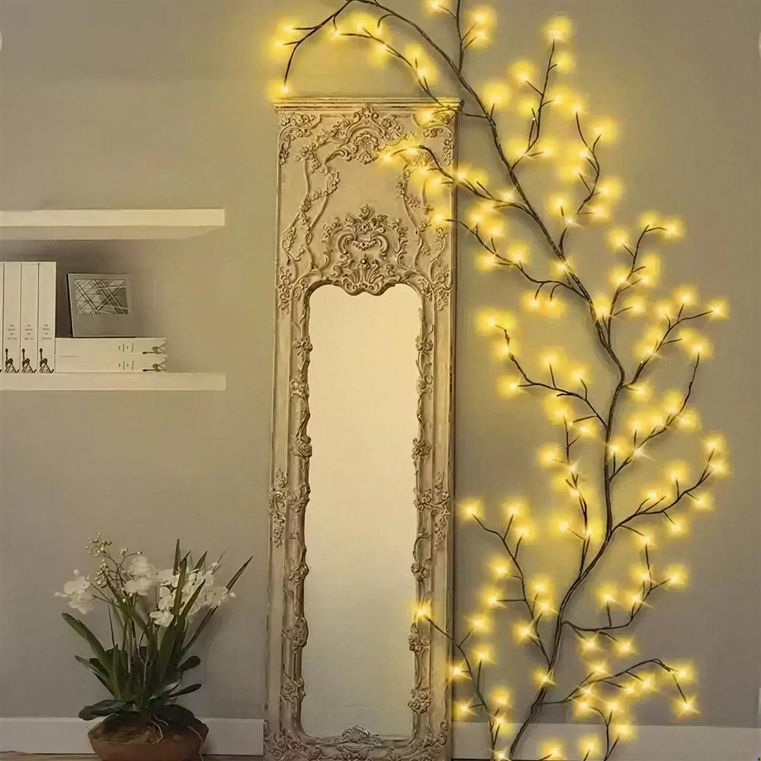 Tree Branch Vine Wall Light With Warm Glow For Home Decoration