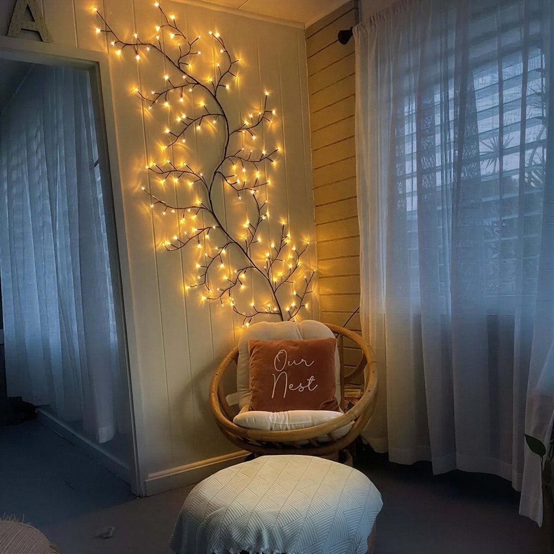 Tree Branch Vine Wall Light With Warm Glow For Home Decoration