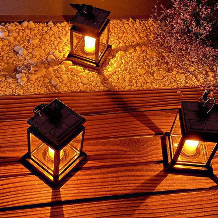 Vintage Outdoor Solar Powered Lanterns
