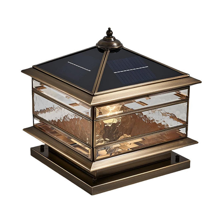 Vintage Post Light For Outdoor Pillars With Warm Glow