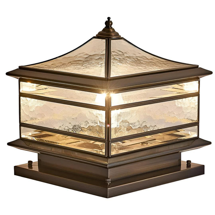 Vintage Post Light For Outdoor Pillars With Warm Glow