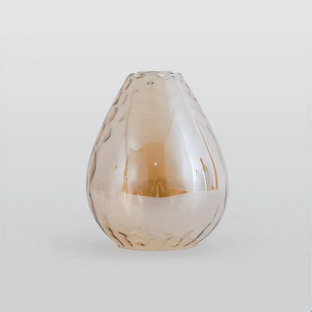 Vintage Teardrop Pendant Light With Ribbed Textured Internal Lighting