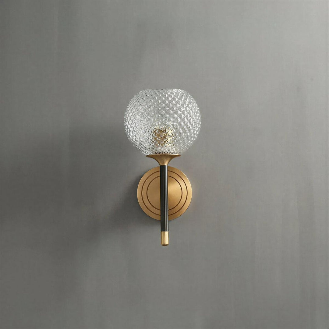 Wall Lamp With Textured Glass Globe