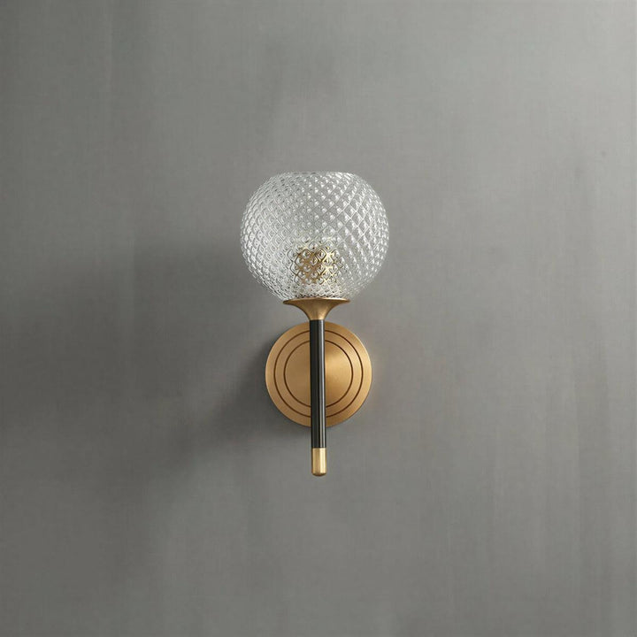 Wall Lamp With Textured Glass Globe