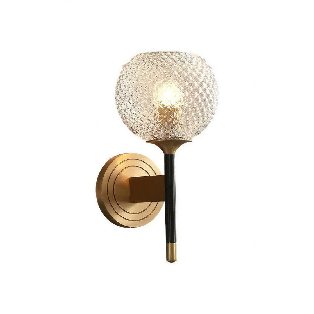 Wall Lamp With Textured Glass Globe