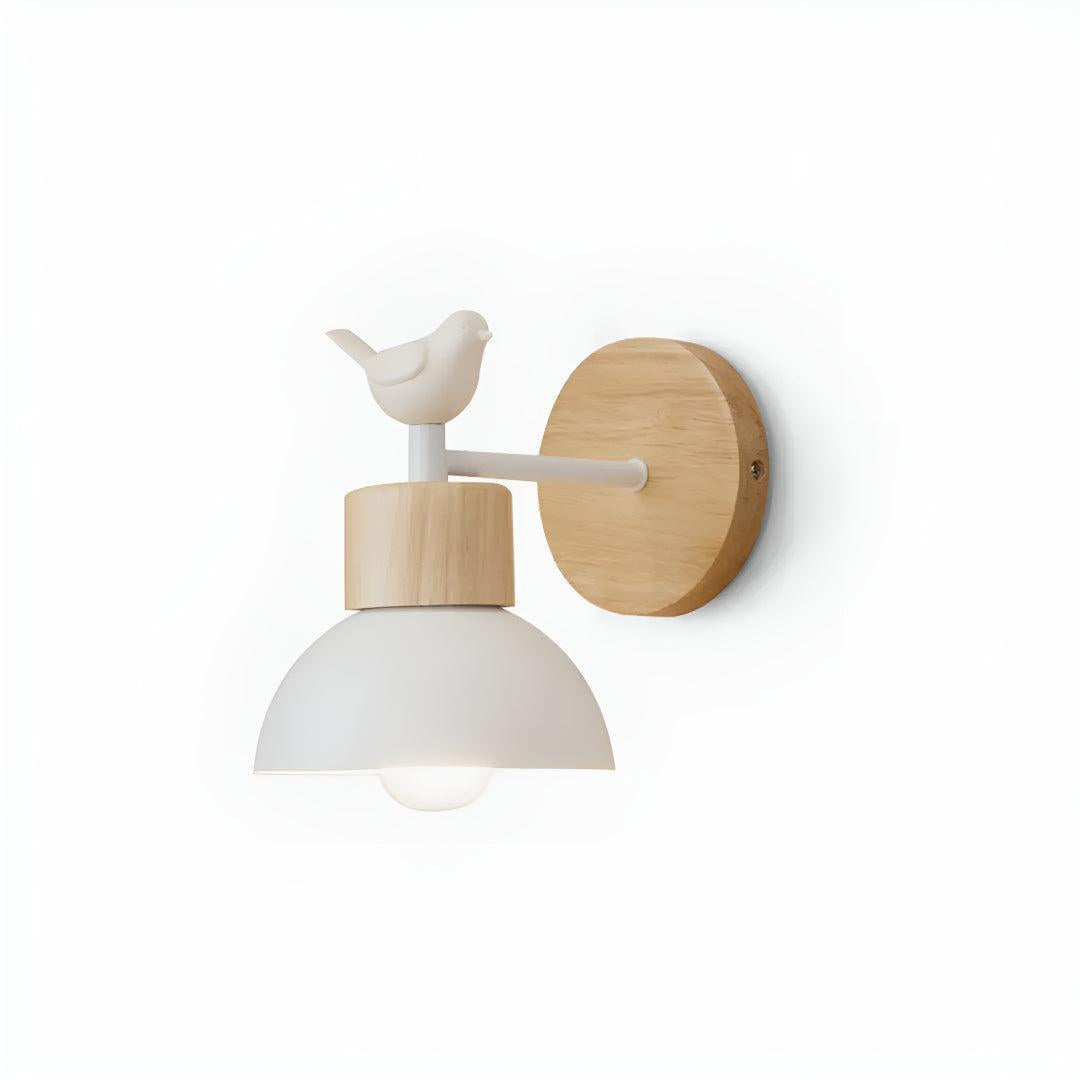Wall Light Globe With Bird And Pull Cord Switch