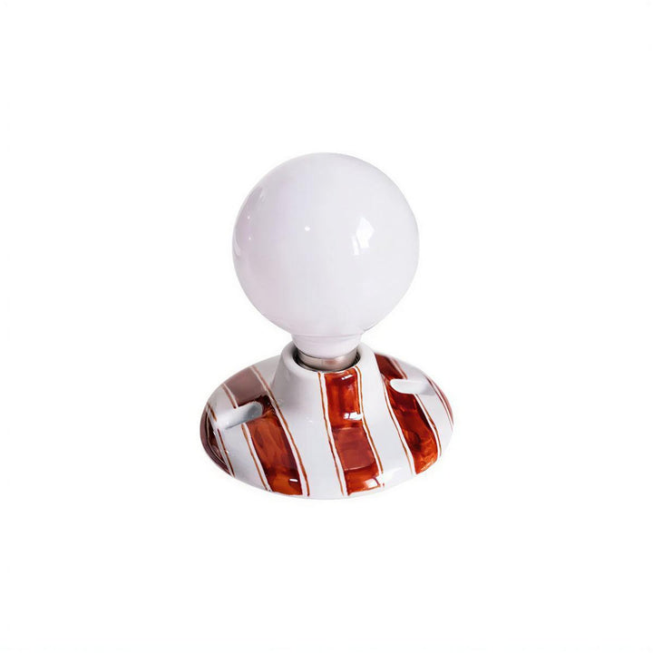 Wall Light Sconce With Striped Spherical Illumination