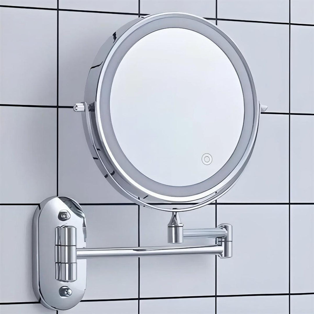 Wall Mounted Magnifying LED Makeup Vanity Mirror With Rechargeable Backlight