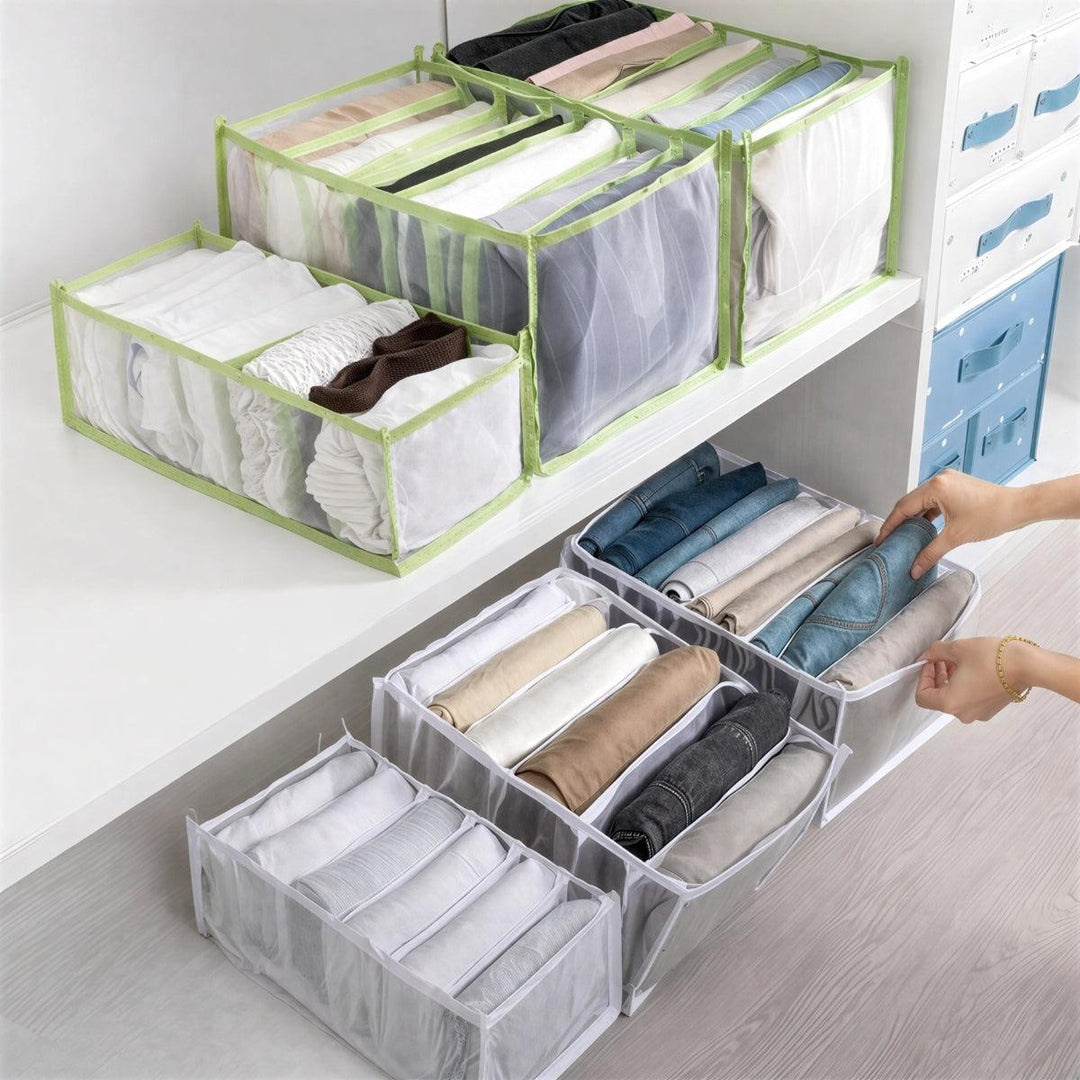 Wardrobe Storage And Drawer Organiser For Neatly Sorting Clothes