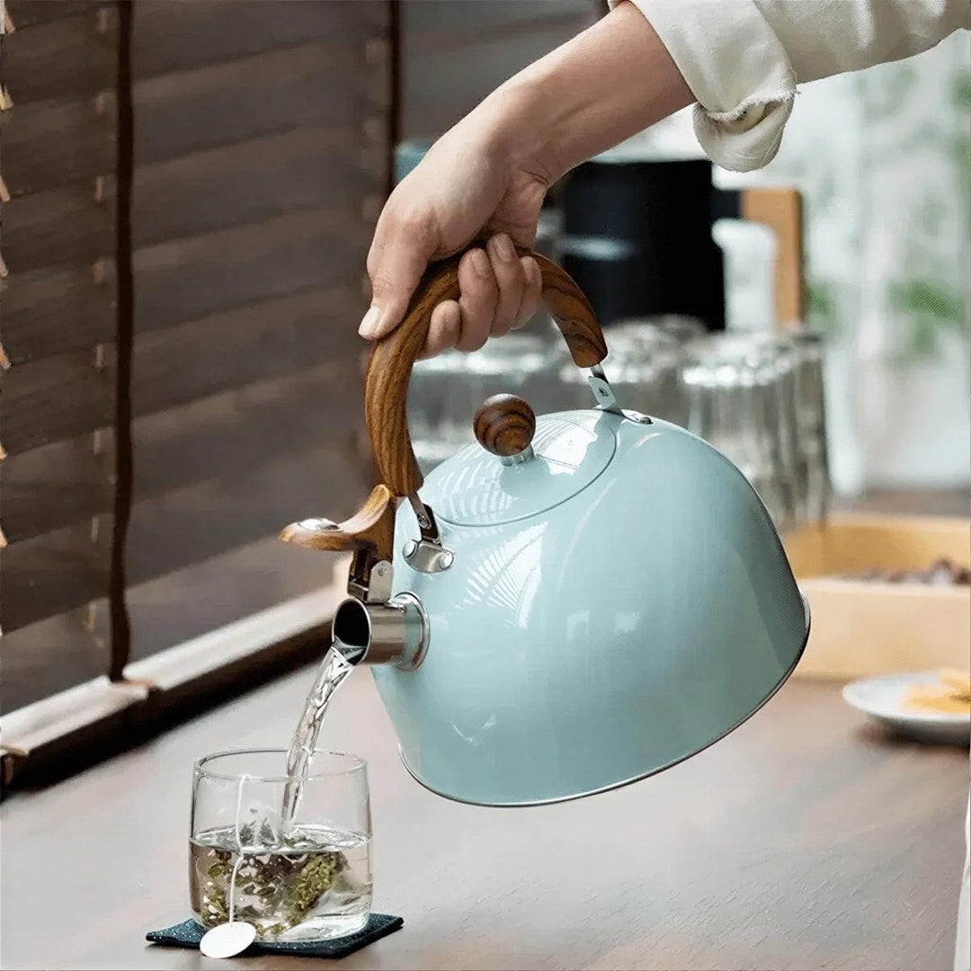 Whistling Tea Kettle For Induction Stovetop With Three Litre Capacity
