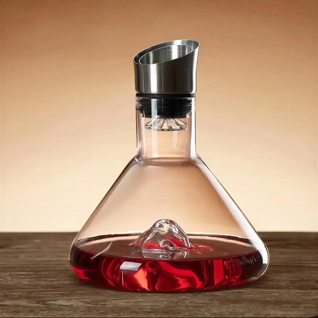 Wine Decanter Carafe With Iceberg Aerator Feature