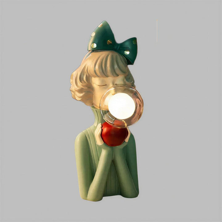 Woman Figurine Table Lamps With Light Bulbs As Bubble Gum