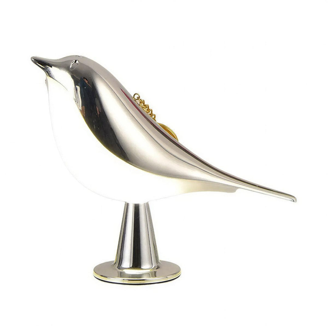 Wood-Grain Bird Styled Cordless Rechargeable Table Lamp With Touch Control