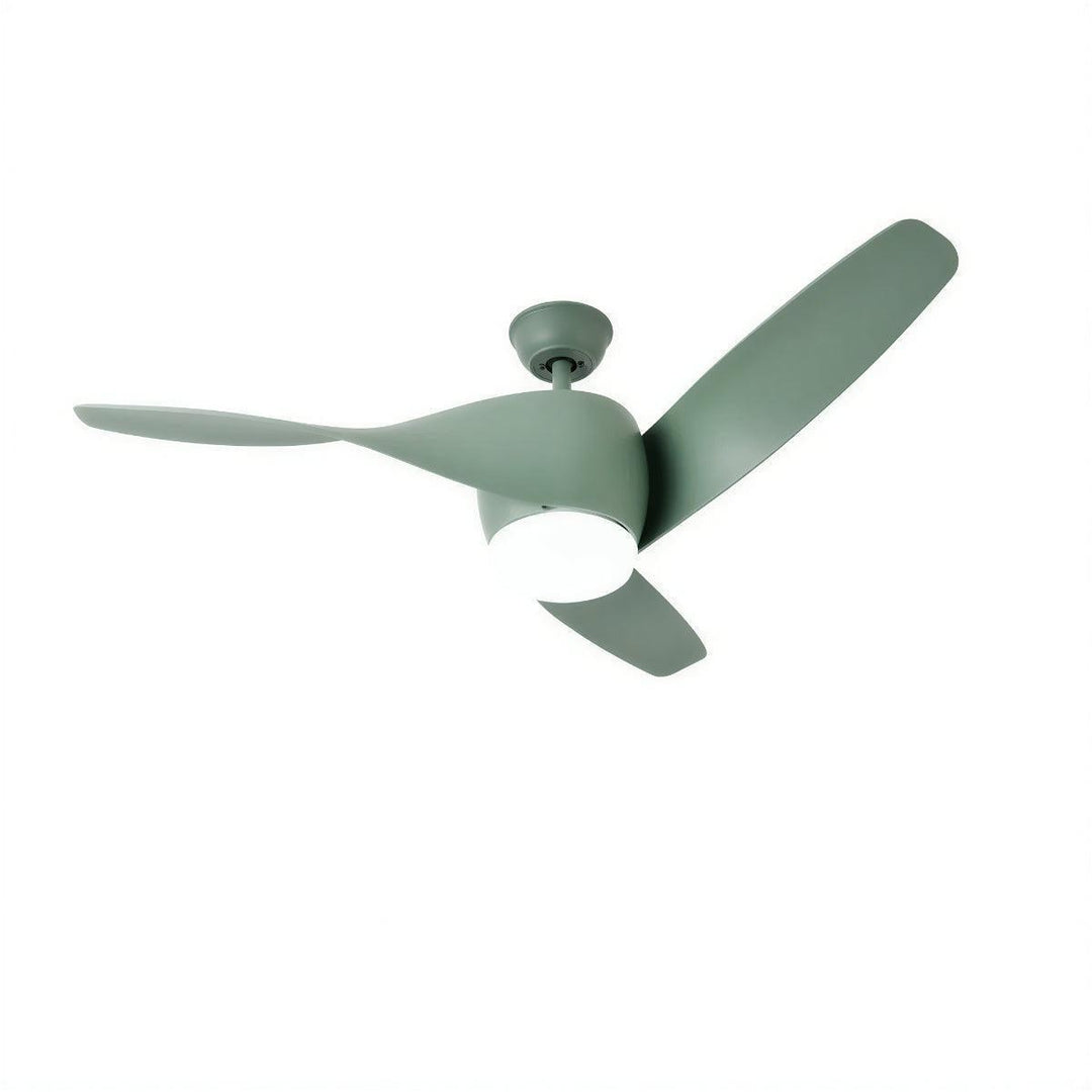 Wooden Curved Ceiling Fan Light With Remote Control And DC Motor