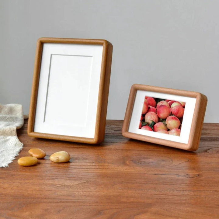 Wooden Picture Photo Frame With Rounded Corners For Table Cabinet