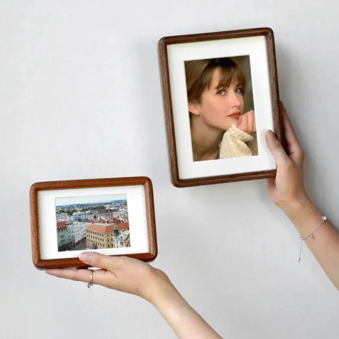 Wooden Picture Photo Frame With Rounded Corners For Table Cabinet