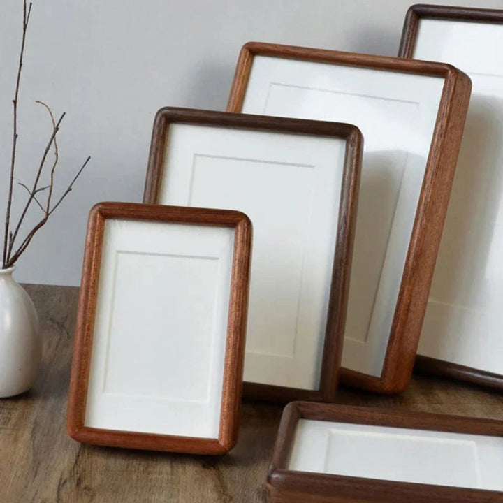 Wooden Picture Photo Frame With Rounded Corners For Table Cabinet