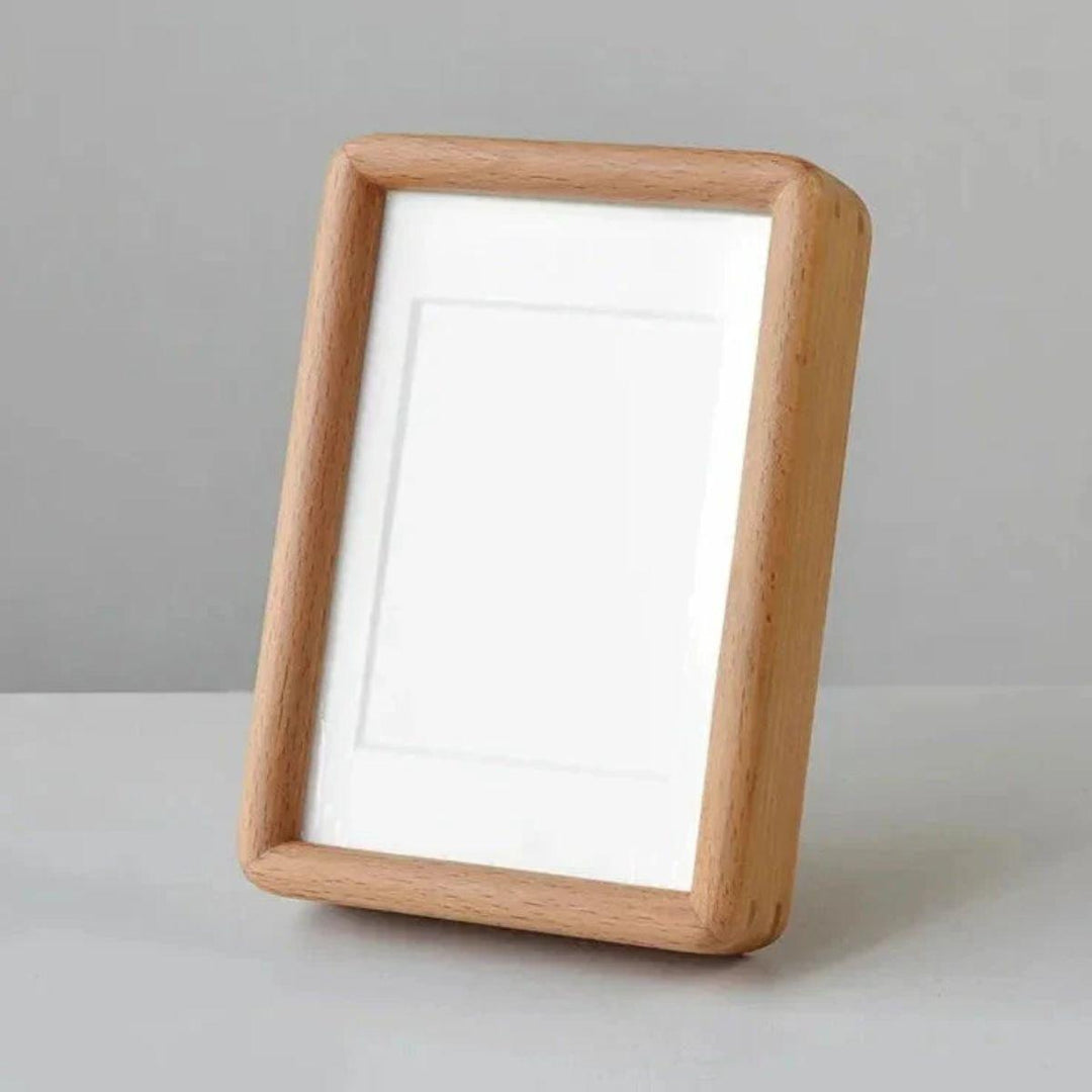 Wooden Picture Photo Frame With Rounded Corners For Table Cabinet