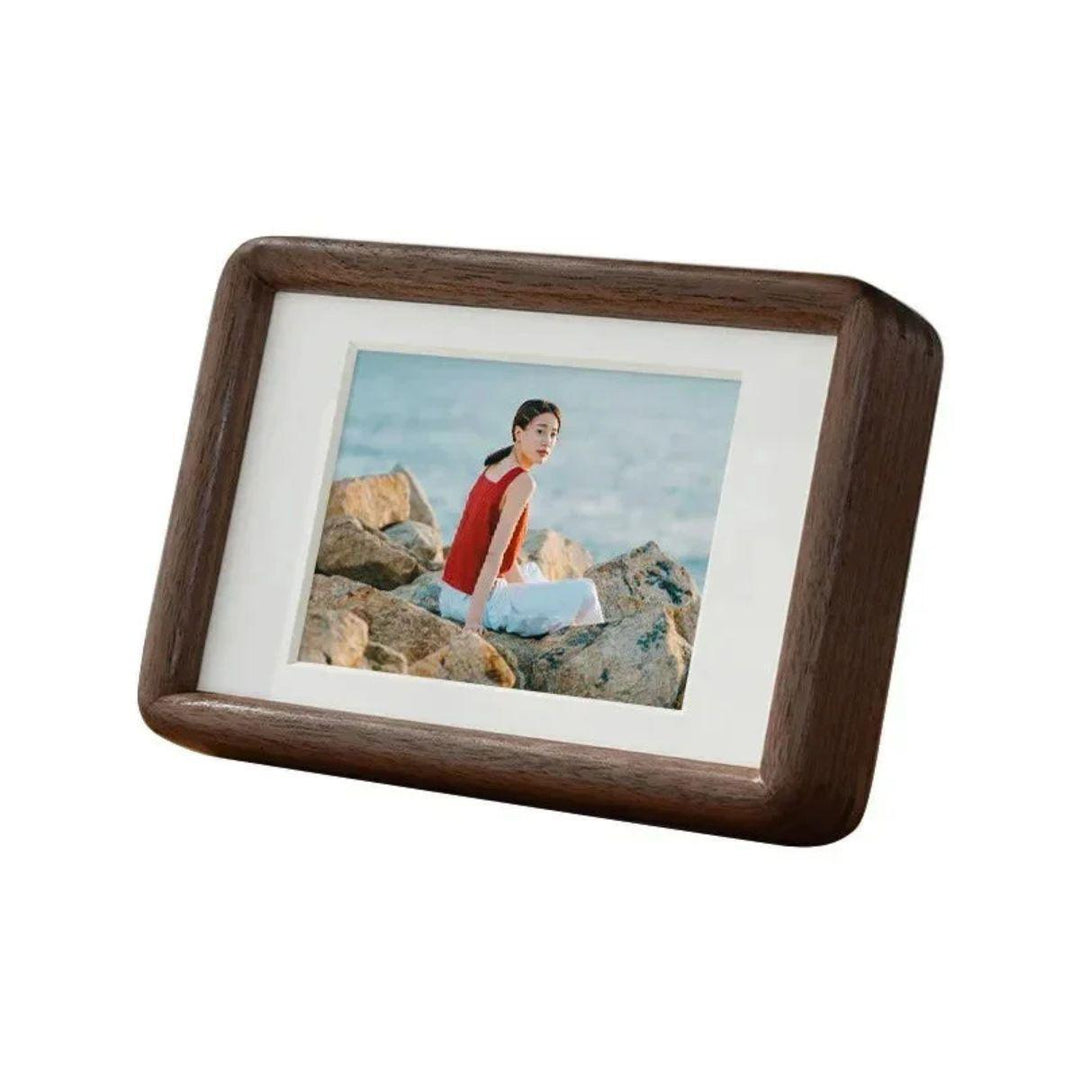 Wooden Picture Photo Frame With Rounded Corners For Table Cabinet